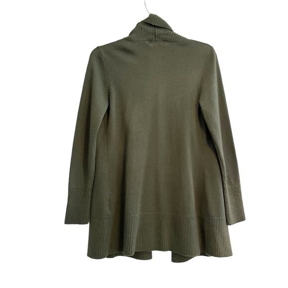 Charter Club Luxury 100% Cashmere Open Front Cardigan Knit Sweater Green SMALL - Picture 3 of 14